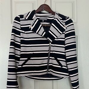 Bagatelle Black and White Striped Blazer